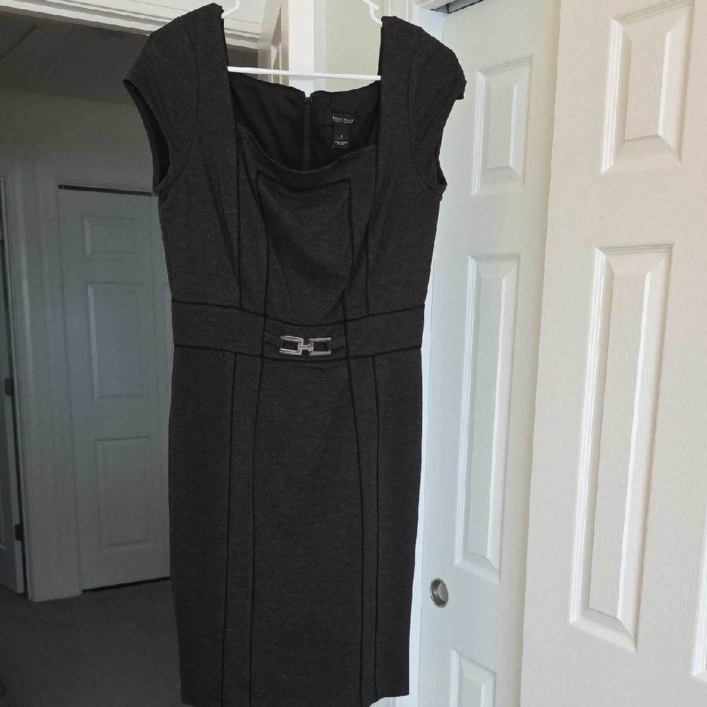 White House Black Market Charcoal Mini Dress